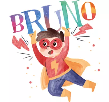 Watercolor super kid Kids t-shirt - TenStickers