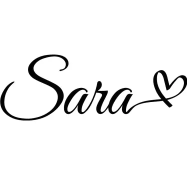 Calligraphic Name  Heart T-shirts - TenStickers