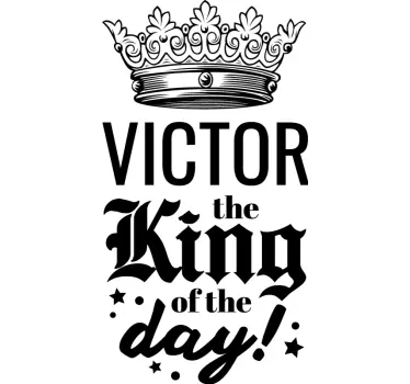 King of the Day T-shirts with name - TenStickers