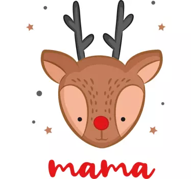 Customizable reindeer Christmas hoodie - TenStickers
