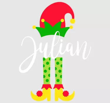 Personalised name elf family matching festive sweatshirt - TenStickers