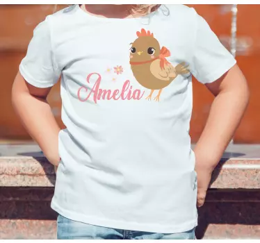 Baby t-shirt baby brown chick personalized - TenStickers