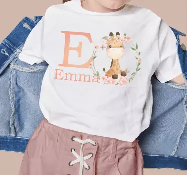 Baby t-shirt cute giraffe print design - TenStickers