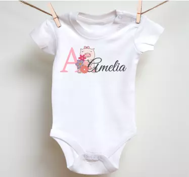 Baby t-shirt cute piglet custom outfit - TenStickers