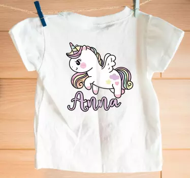 Baby t-shirt with adorable unicorn design - TenStickers