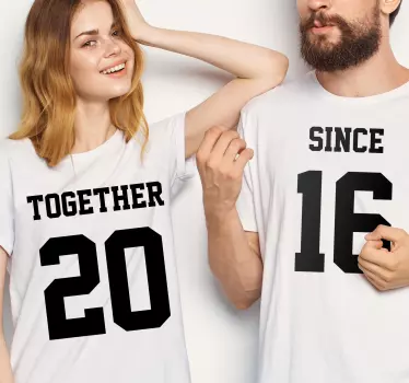 Couple t-shirts together since 16 - TenStickers
