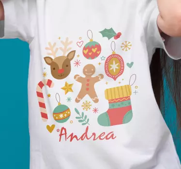 Father and son t-shirts joyful holiday spirit - TenStickers