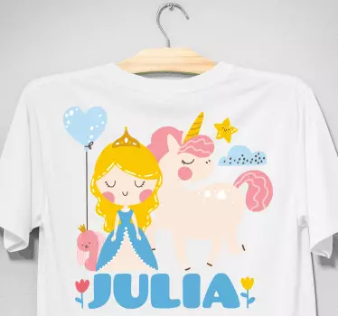 Kids t-shirt cute princess unicorn design - TenStickers