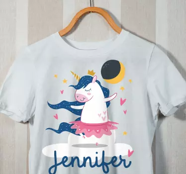 Kids t-shirt cute unicorn ballerina design - TenStickers