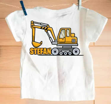 Kids t-shirt excavator custom clothing - TenStickers
