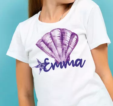 Kids t-shirt personalized shell design - TenStickers