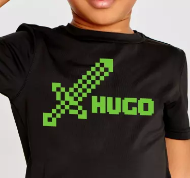 Kids t-shirt pixelated sword of adventure - TenStickers