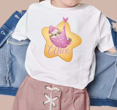 Kids t-shirt relaxing sloth design - TenStickers