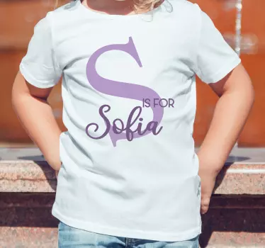 Kids t-shirt s is for sofia - TenStickers