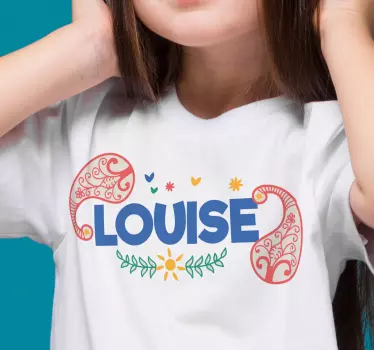 Kids t-shirt with vibrant name design - TenStickers