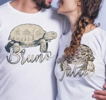 Mother and daughter t-shirt cute turtle duo - TenStickers