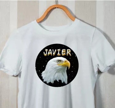 T-shirt with name eagle head featuring javier - TenStickers