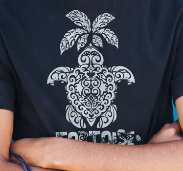 Tropical turtle design t-shirt - TenStickers
