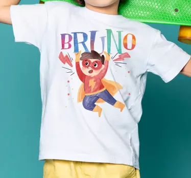 Watercolor super kid Kids t-shirt - TenStickers