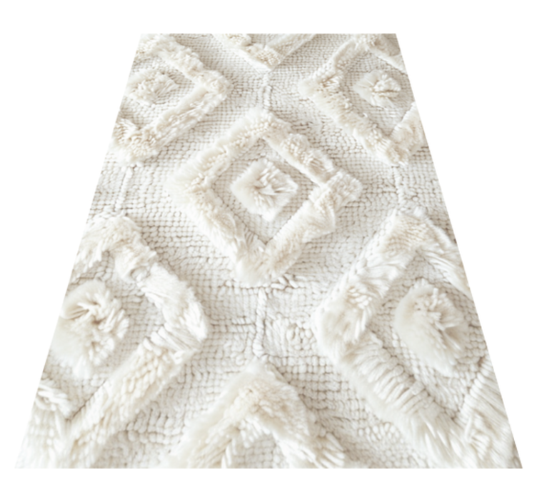 diamond pattern white vinyl carpet - TenStickers