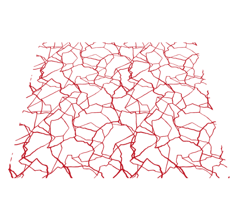 Cracking red pattern white vinyl carpet - TenStickers