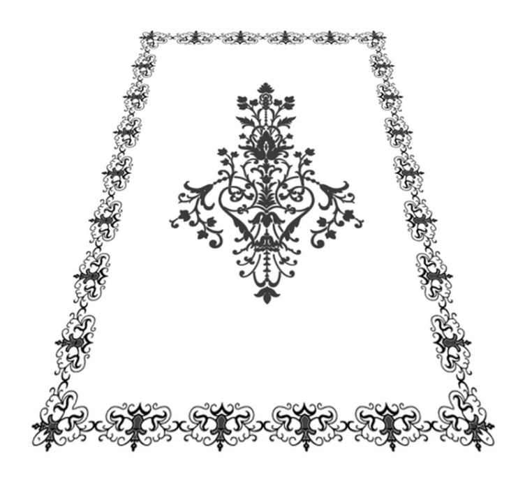 Aged damask white vinyl carpet - TenStickers