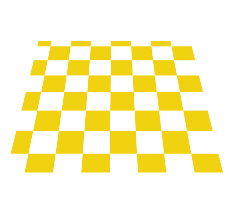 Checkered pattern  yellow vinyl carpet - TenStickers