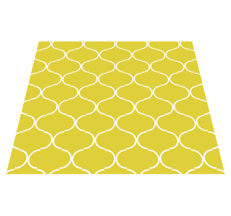 Geometric line pattern yellow vinyl carpet - TenStickers