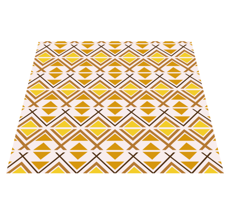 Geometric graphic design yellow vinyl carpet - TenStickers
