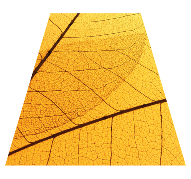 Botanical leaf design yellow vinyl carpet - TenStickers