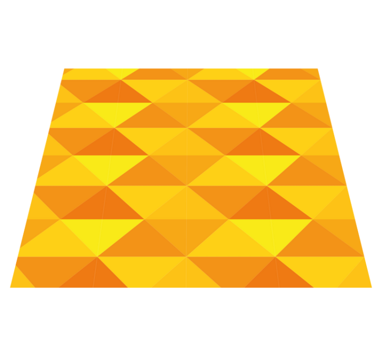 Geometric triangles design  yellow vinyl carpet - TenStickers