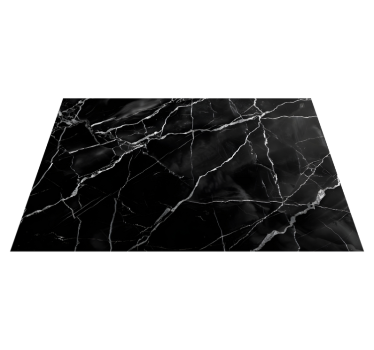 Marble imitation black vinyl carpet - TenStickers