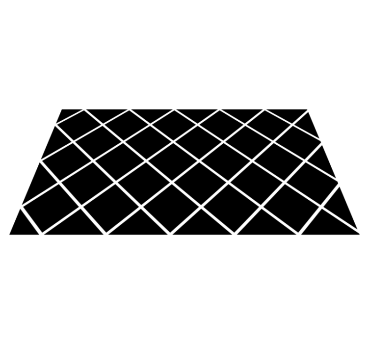 Modern geometric lines black vinyl carpet - TenStickers