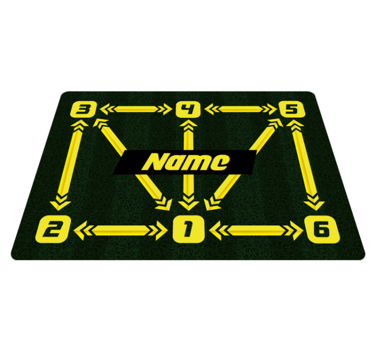 Personalised name football vinyl rug - TenStickers