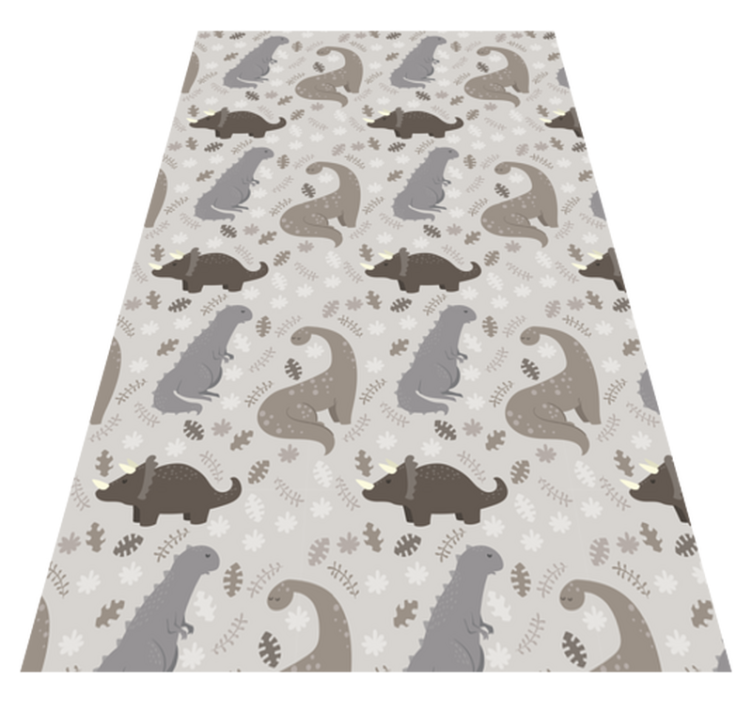 Dinosaurs grey pattern animal vinyl carpet - TenStickers