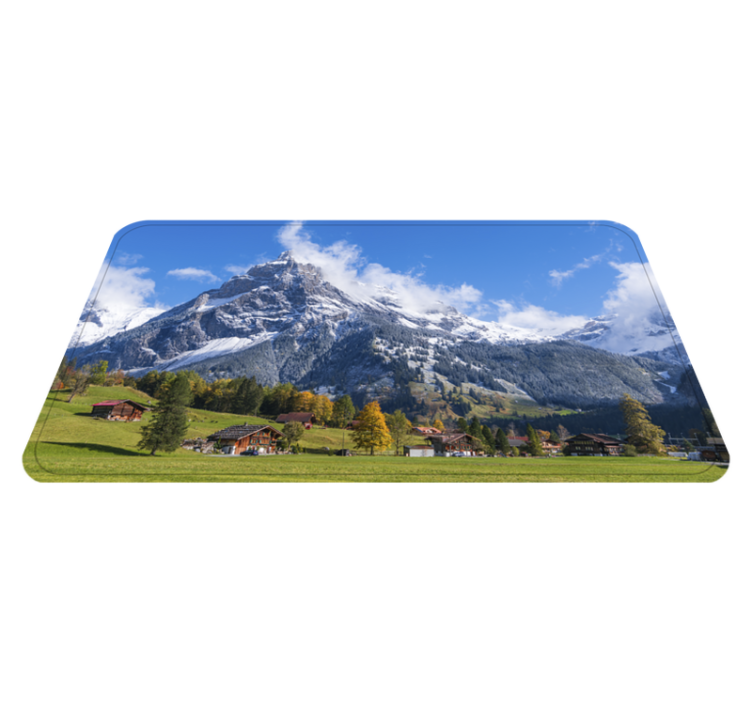 Alps view bathroom vinyl carpet - TenStickers