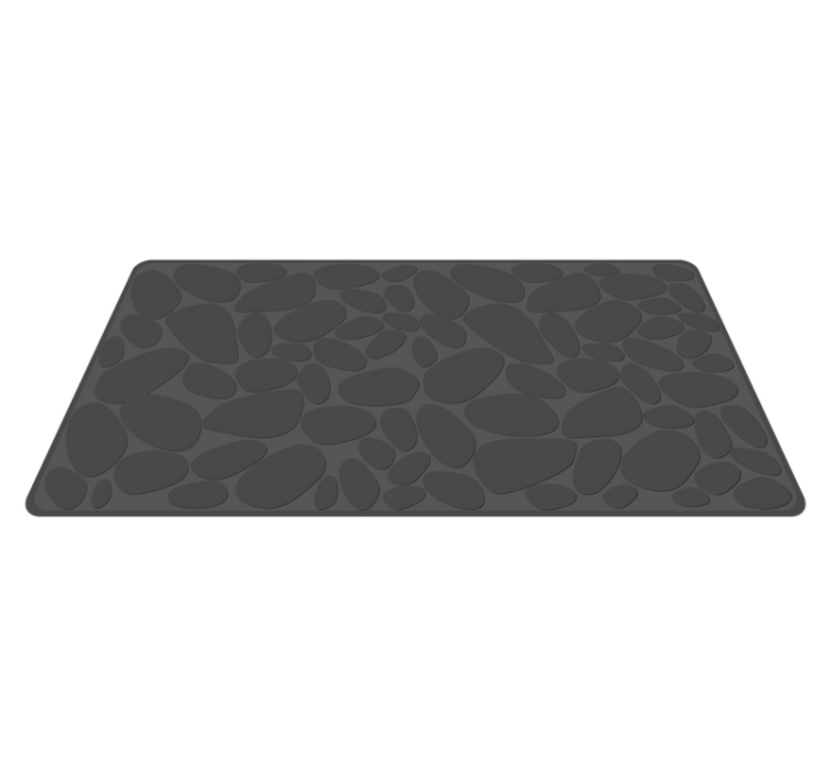 Grey rock effect bathroom vinyl carpet - TenStickers