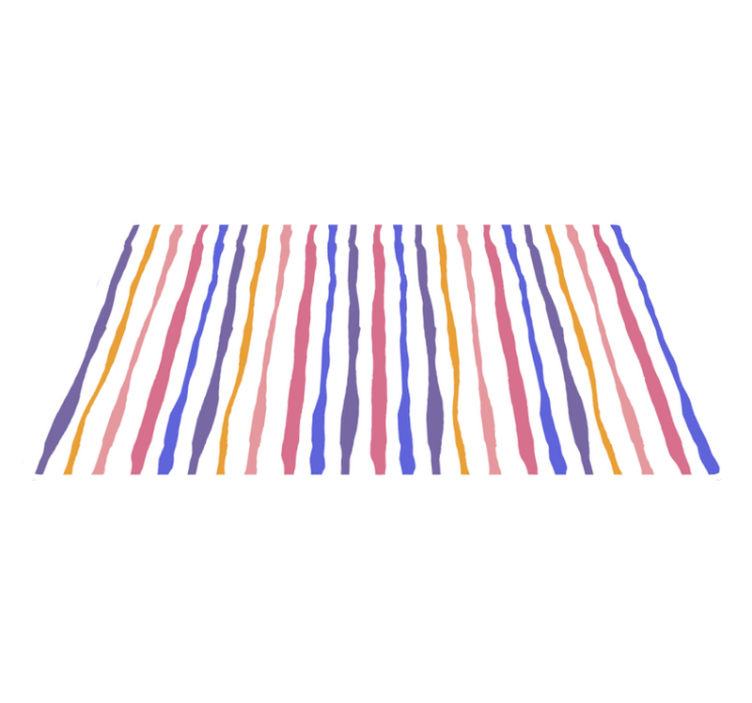 Colourful wide stripes bathroom vinyl carpet - TenStickers