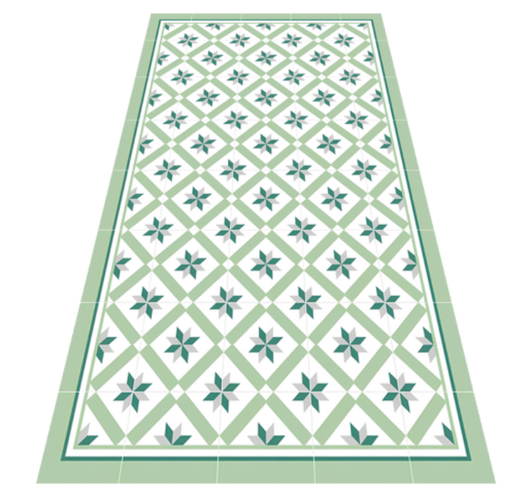 Hydraulic Green kitchen vinyl carpet - TenStickers