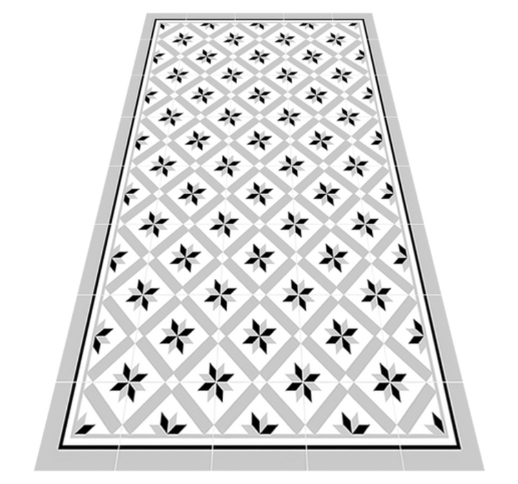 Hydraulic Grey kitchen vinyl carpet - TenStickers
