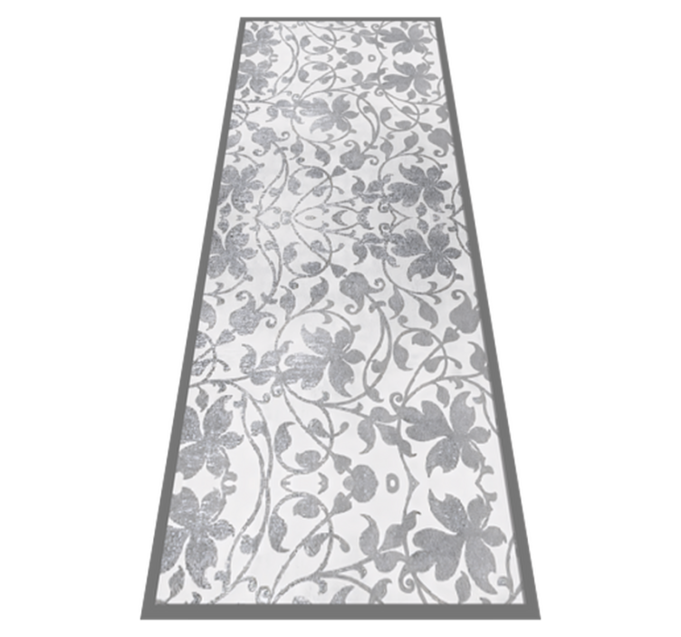 Cement Damask kitchen vinyl carpet - TenStickers