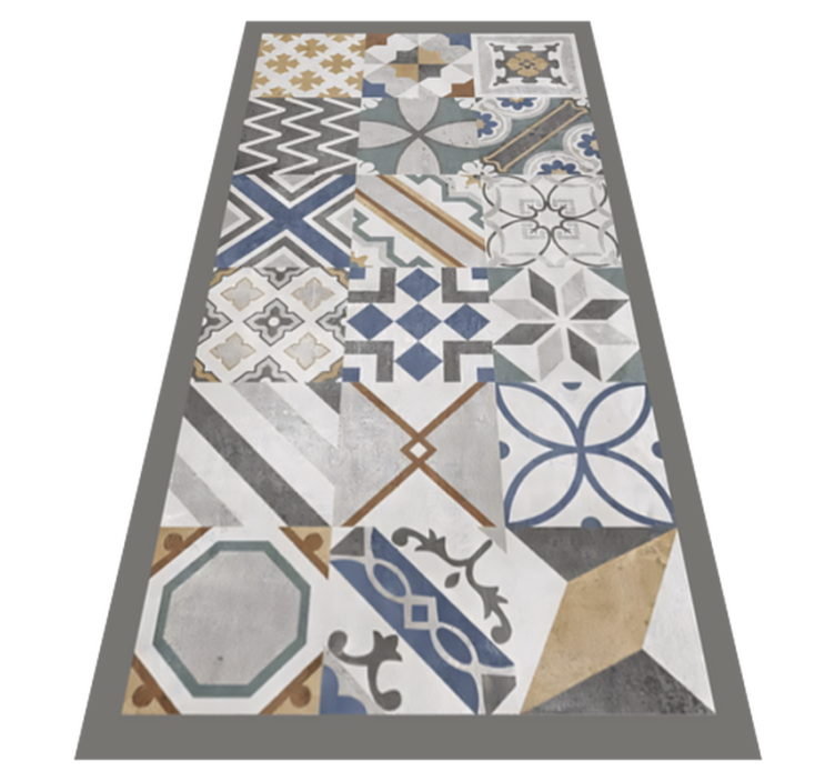 Cement Tiles kitchen vinyl carpet - TenStickers