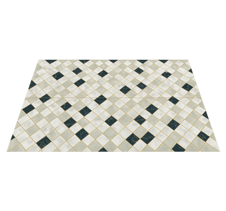 Cement tiles grey tones living room vinyl carpet - TenStickers