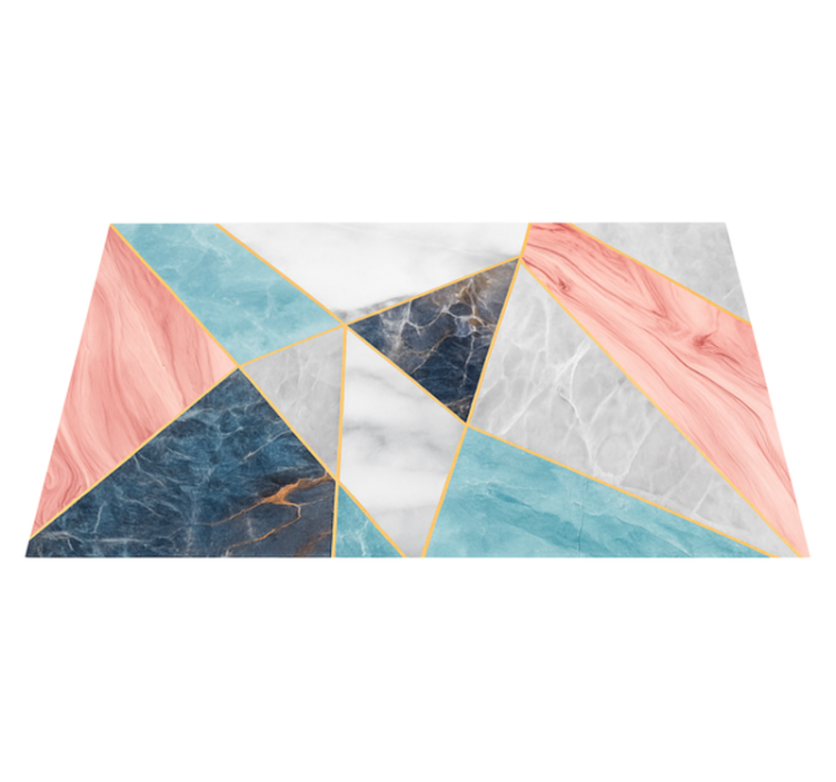 Colorful geometric design marble vinyl carpet - TenStickers