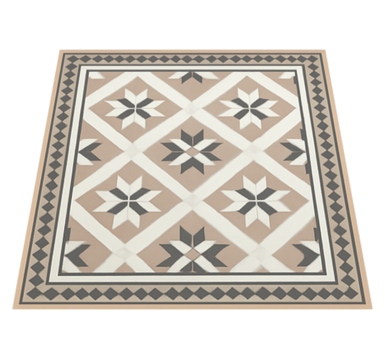 Beige Moroccan style tile vinyl carpet - TenStickers