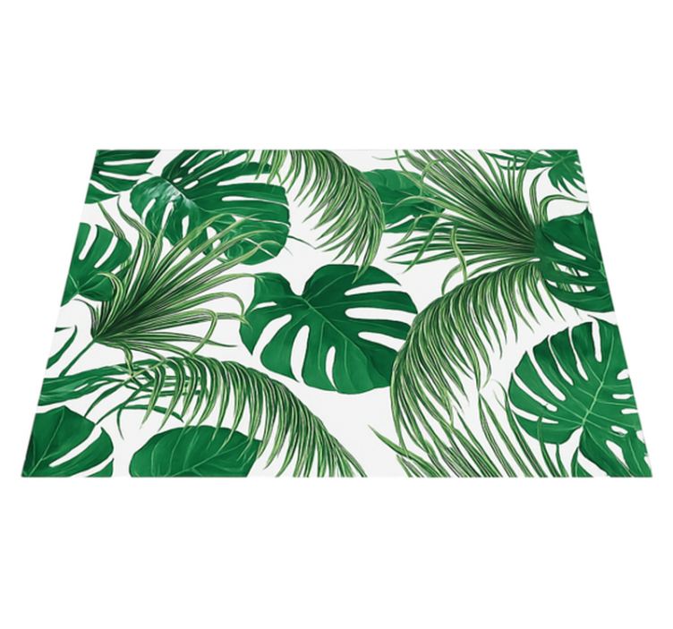 Tropical leaves design outdoor vinyl carpet - TenStickers