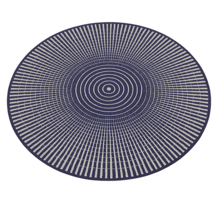 Striped concentric design outdoor vinyl carpet - TenStickers