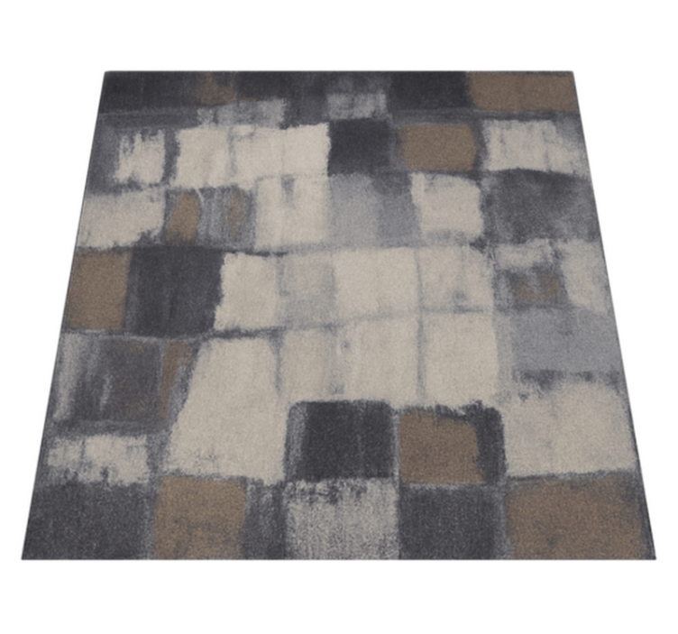 Grey patchwork design square vinyl carpet - TenStickers