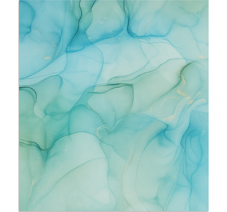 Turquoise wave effect marble vinyl carpet - TenStickers