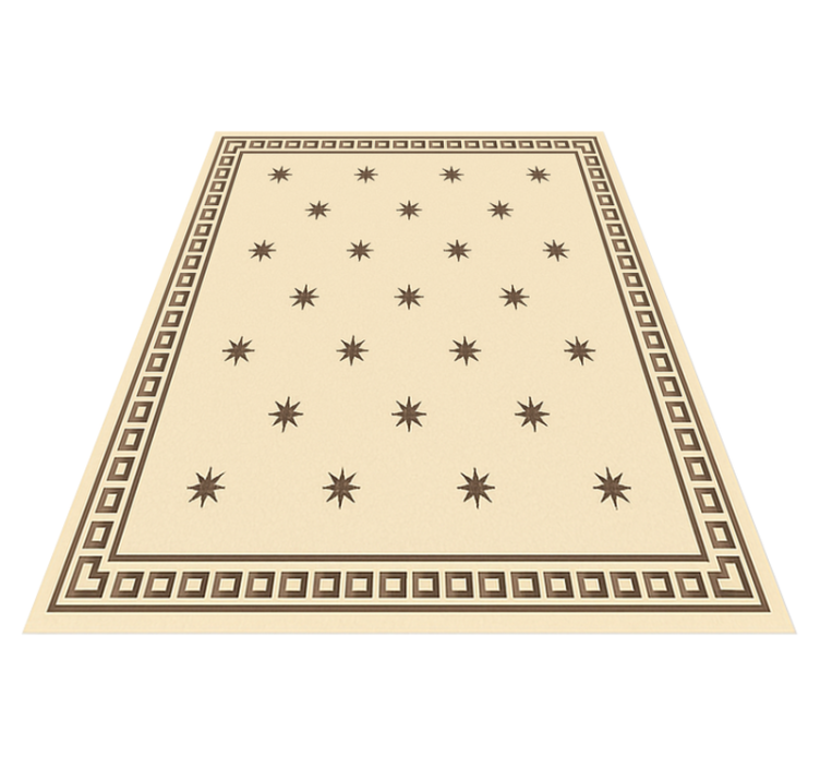 Vintage beige motif kitchen vinyl carpet - TenStickers